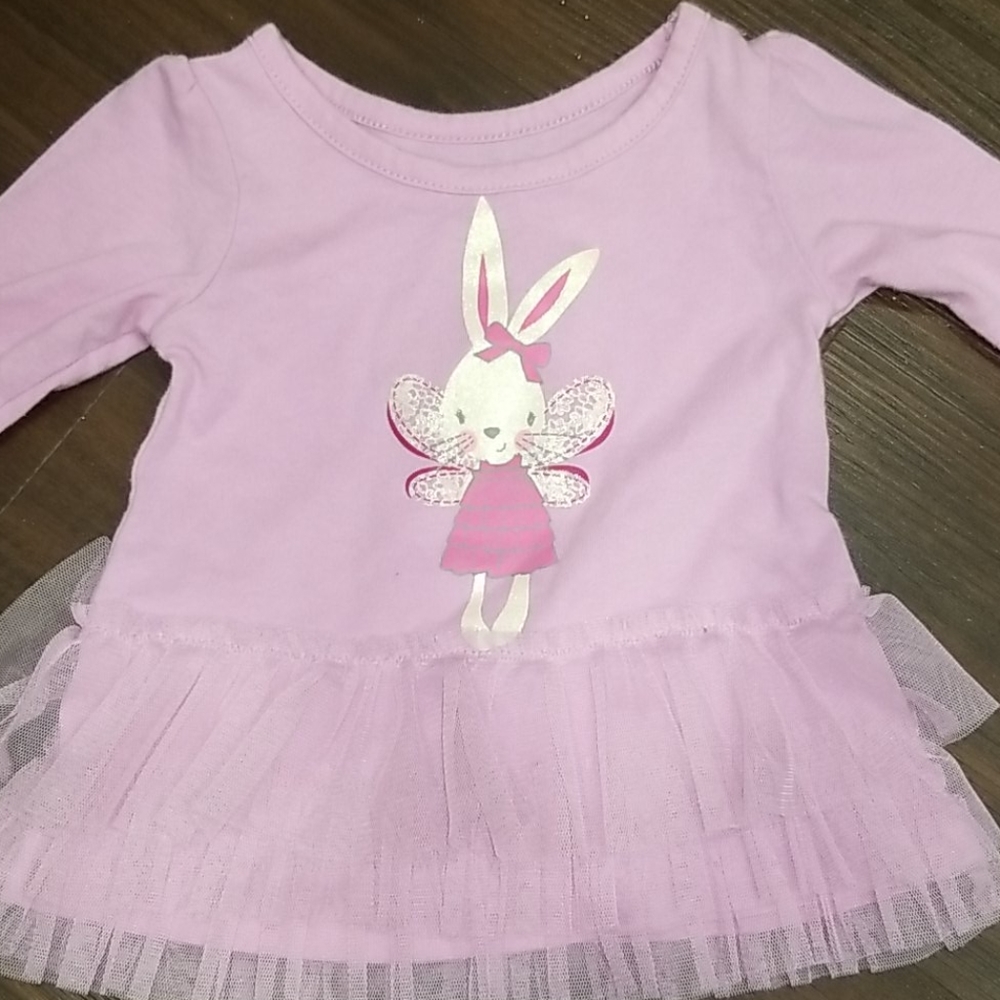 4/$15 Girls Ruffle Bunny Longsleeve